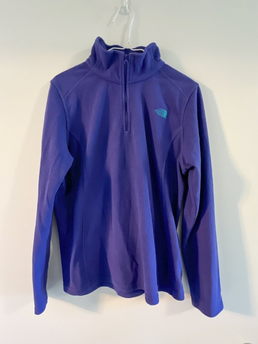 The North Face Women’s L Purple 1/4 Zip Fleece Pullover Fitted Jacket